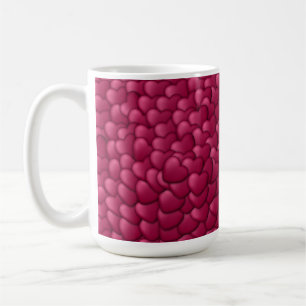 Mug Motif de coeurs rouges 3D romantiques-32322