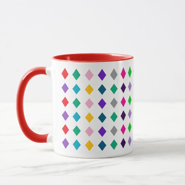 Mug Motif de combinaison diamant harmonieux et amusant (Gauche)