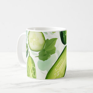 Mug Motif de concombre couleur d'aquarelle serene avec