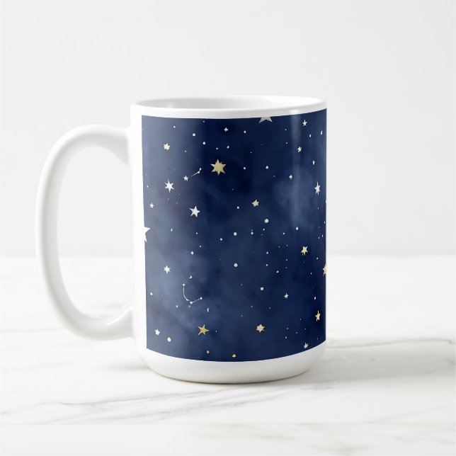 Mug Motif de constellations lunaires de nuit étoilée (Gauche)