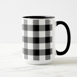 Mug Motif de contrôle des bisons noirs et blancs