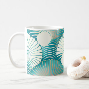 Mug Motif de coquillage bleu