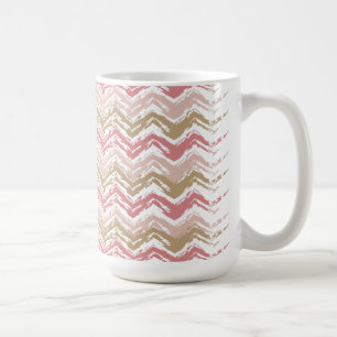 Mug Motif de corail de Chevron de zigzag de