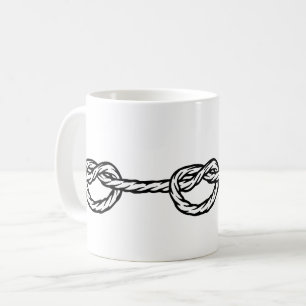 Mug Motif de corde nouée noir et blanc