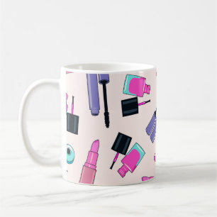 Mug Motif de cosmétiques rose et violet