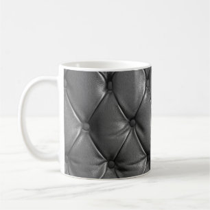 Mug motif de couleur cuir noir authentique utilisant c