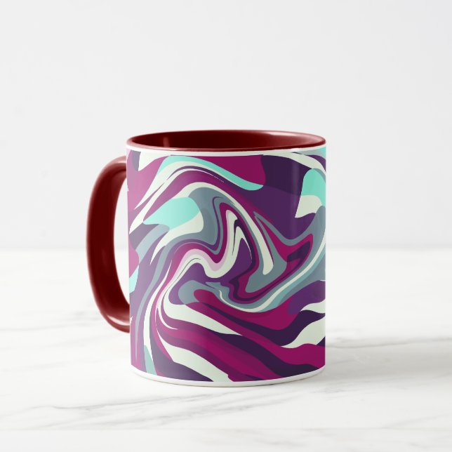 Mug Motif de couleurs fluides abstraites  (Devant gauche)