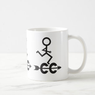 Mug Motif de coureur de © de pays croisé et emblème de