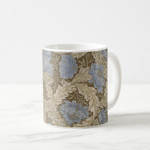 Mug Motif de couronne bleue (par William Morris)
