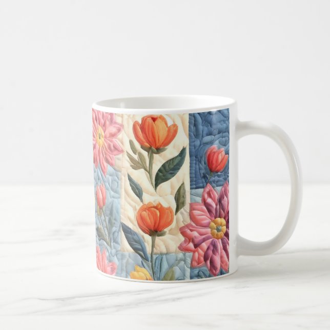Mug Motif de courtepoint floral (Droite)