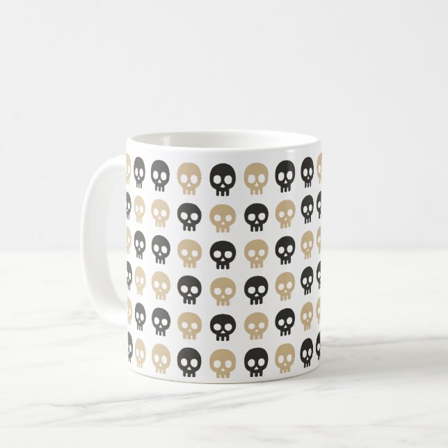 Mug Motif de crâne minimaliste (Devant gauche)