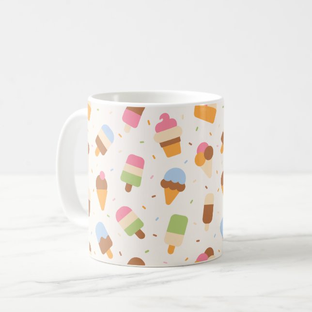 Mug Motif de crème glacée, cône de crème glacée, Popsi (Devant gauche)