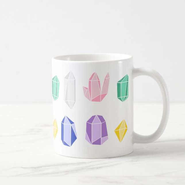 Mug Motif de cristaux colorés (Droite)