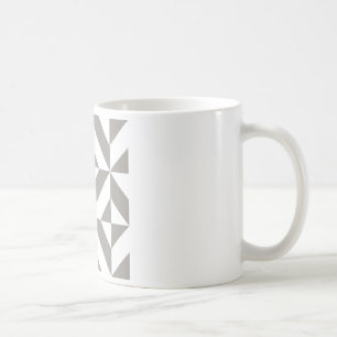 Mug Motif de cube géométrique gris argenté