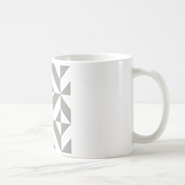 Mug Motif de cube géométrique gris argenté (Droite)