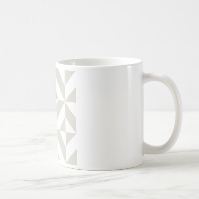 Mug Motif de cube géométrique gris moyen (Droite)