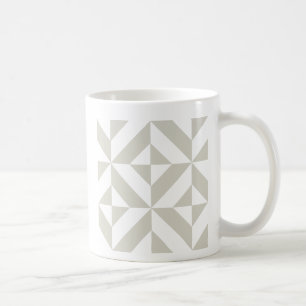 Mug Motif de cube géométrique gris moyen