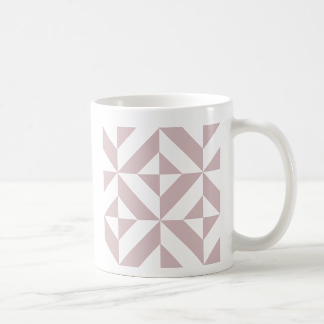 Mug Motif de cube géométrique Mauve (Droite)