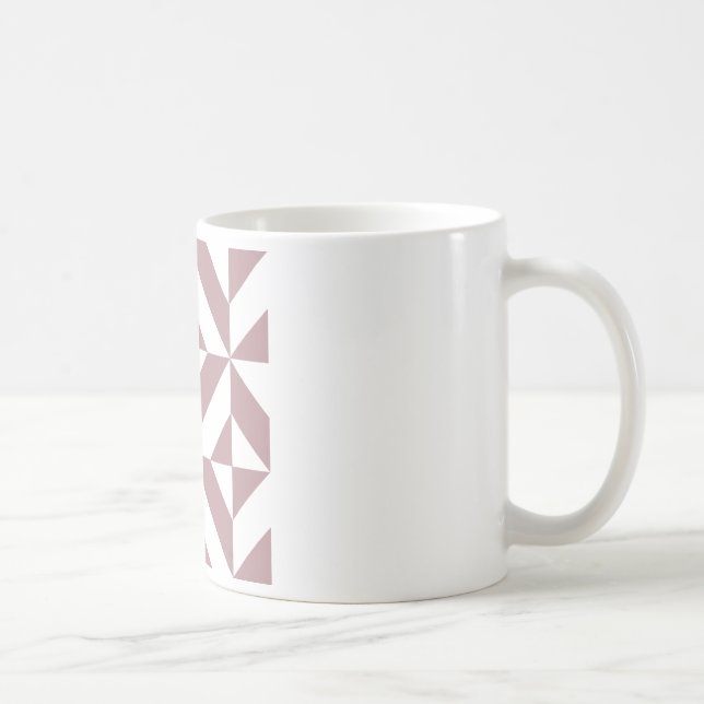 Mug Motif de cube géométrique Mauve foncé (Droite)