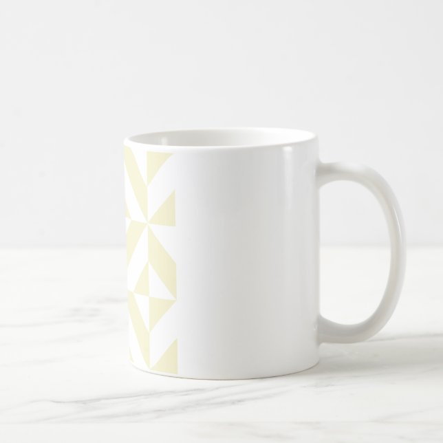 Mug Motif de cube géométrique or pâle (Droite)