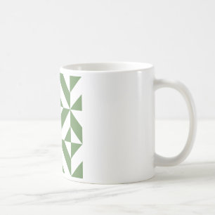 Mug Motif de cube vert laiton foncé