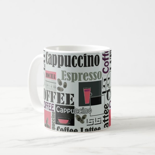 Mug motif de cuisine rétro pour espresso latte  (Devant gauche)