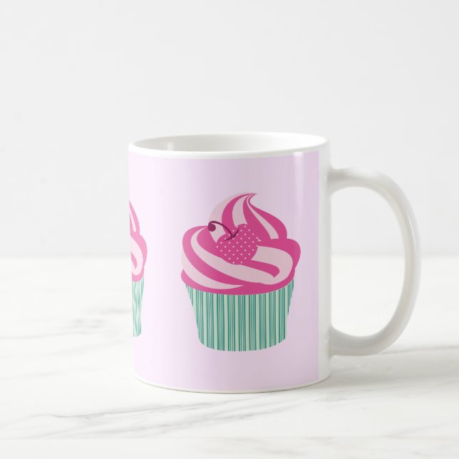 Mug Motif de cupcakes roses mignons pastel (Droite)