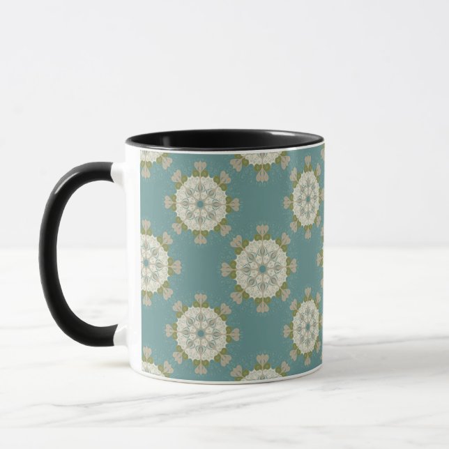 Mug Motif de damassé avec les éléments abstraits (Gauche)
