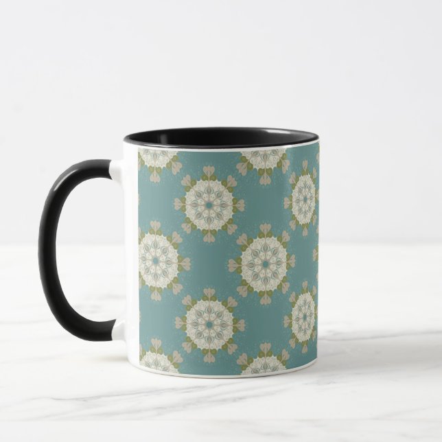 Mug Motif de damassé avec les éléments abstraits (Gauche)