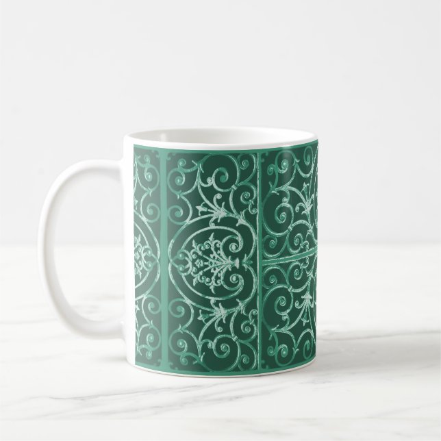 Mug Motif de défilement vert Sage (Gauche)