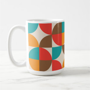 Mug Motif de demi-cercles colorés du milieu du siècle