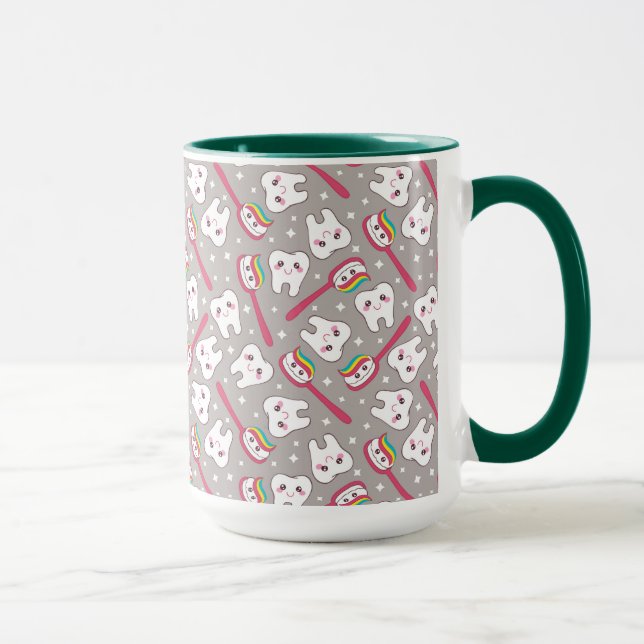 Mug Motif de dents d'arc-en-ciel (Droite)