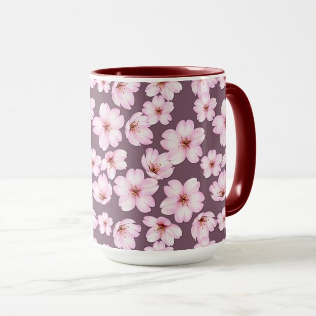 Mug Motif de design floral (Devant droit)