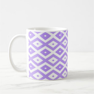 Mug Motif de diamants violet et blanc