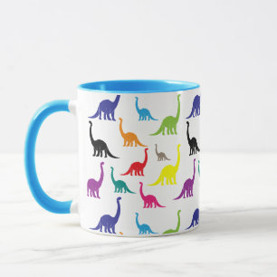 Mug Motif de dinosaure coloré de dessin animé mignon J