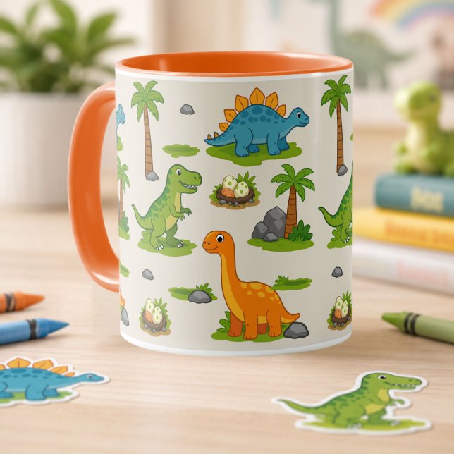 Mug Motif de dinosaure mignon pour enfants  (Créateur téléchargé)