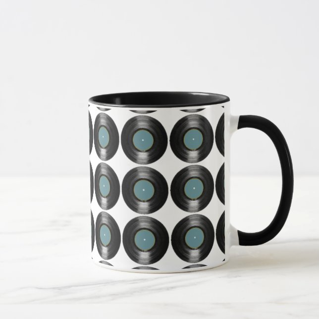 Mug motif de disques vinyle (Droite)