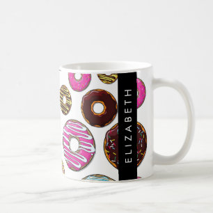 Mug Motif De Donuts, De Donuts Colorés, Votre Nom
