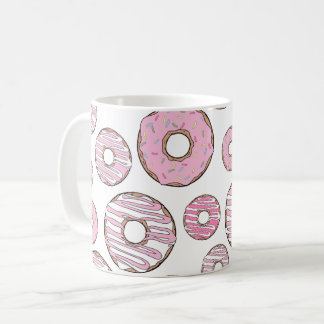 Mug Motif De Donuts, Donuts Roses, Saupoudrages