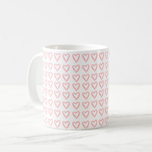 Mug motif de dooddle du coeur