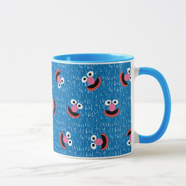 Mug Motif de face de fourrage de Grover (Droite)