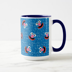 Mug Motif de face de fourrage de Grover