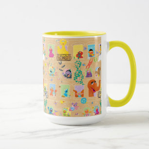 Mug Motif de fenêtres d'appartement de Rue Sesame