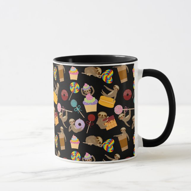 Mug Motif de festins de bonbon à paresse (Droite)