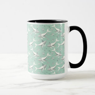 Mug Motif de fête d'anniversaire de baleine volante