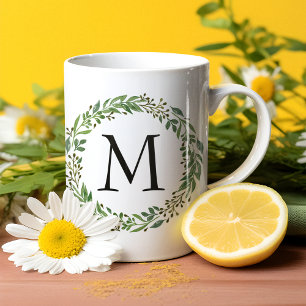 Mug Motif de feuille de courge de laurier vert sur mes