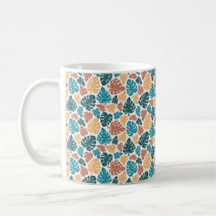 Mug Motif de feuille de Monstera Tropical - Nature col