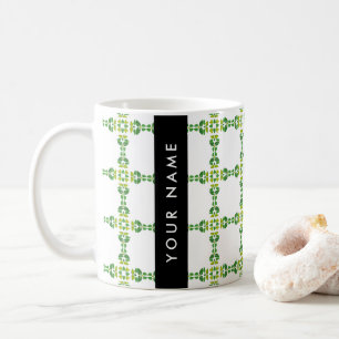 Mug Motif de feuille, feuilles vertes, votre nom