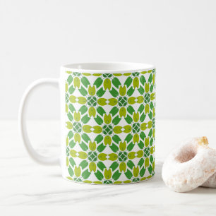 Mug Motif de feuille, motif de feuilles, feuilles vert