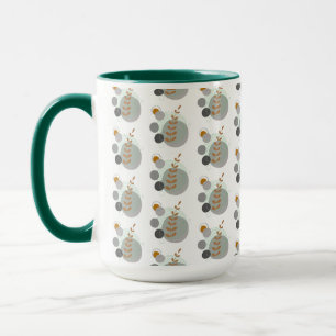 Mug Motif de feuille rétro